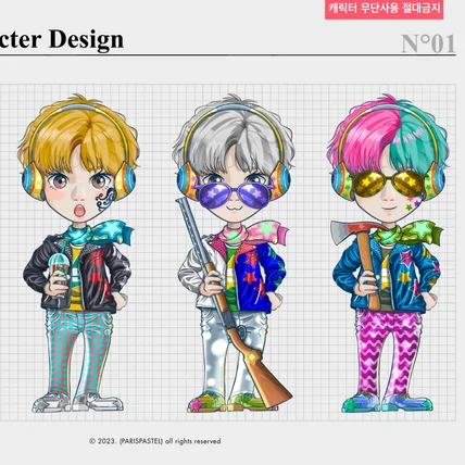 포트폴리오-STAN 아이돌 일러스트/ 캐릭터 디자인/ NFT