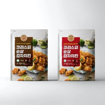 포트폴리오-크리스피 순살치킨 패키지 디자인