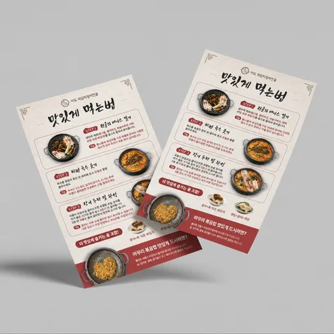 포트폴리오-음식점 전단지 디자인