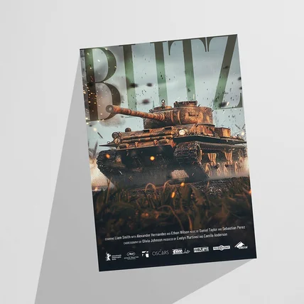 포트폴리오-한 장에 담은 전쟁의 긴박함, 관객을 압도하는 영화 포스터 디자인