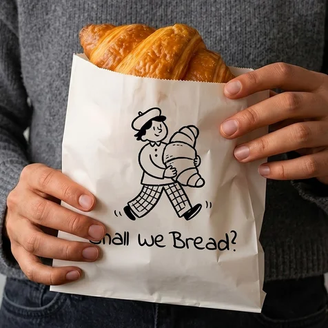 포트폴리오-[베이커리 로고] SHALL WE BREAD 텍스트로고 디자인