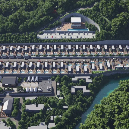 포트폴리오-캠핑장 조감도 3d 디자인