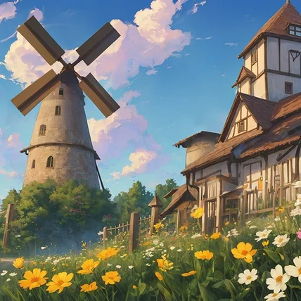 포트폴리오-공연영상의 배경으로 이용될 애니화풍의 이미지 제작