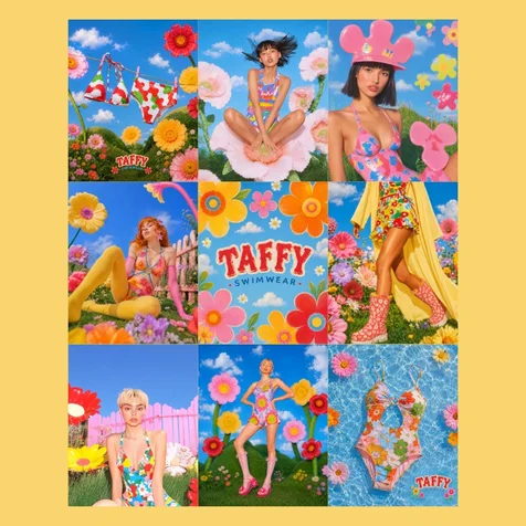 포트폴리오-(TAFFY) 플라워 스윔웨어 SNS 이미지 제작