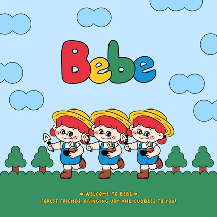 포트폴리오-'Bebe' 캐릭터 로고디자인