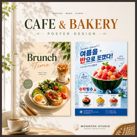 포트폴리오-#카페.베이커리 광고 홍보 포스터 디자인#