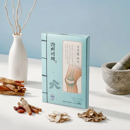 포트폴리오-[제품사진/연출/보정] 한의비책 성장 혈패치 제품 촬영