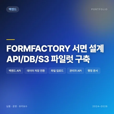 포트폴리오-행정 서면 접수 백엔드 API 구축