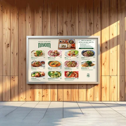 포트폴리오-동남아 레스토랑 메뉴판/입간판 디자인