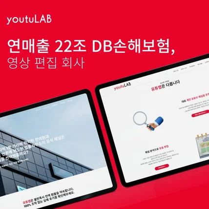 포트폴리오-연매출 22조 DB손해보험,구독자 40만 '미남재형', 영상 편집 회사 '유튜랩'