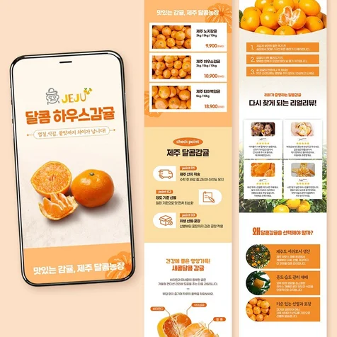 포트폴리오-식품/농산물 상세페이지 - 제주 감귤