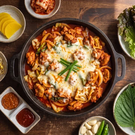 포트폴리오-(AI 음식 이미지 보정) 닭갈비 전문점 한상 이미지 제작