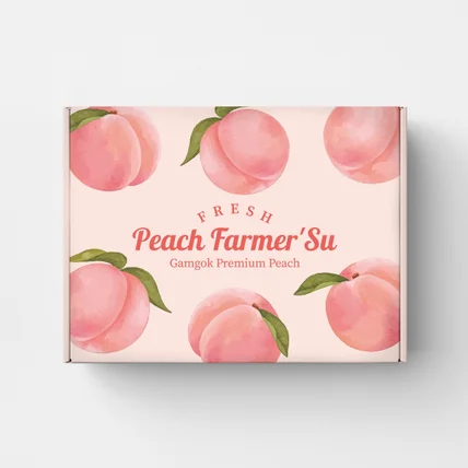 포트폴리오-[Farmer'Su]복숭아 패키지 디자인