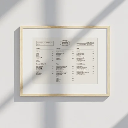 포트폴리오-Menu • Vanilla Brown