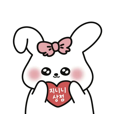 포트폴리오-분홍리본 토끼캐릭터 제작