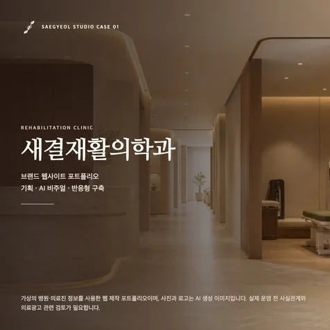 포트폴리오-새결재활의학과 병원 반응형 웹사이트 포트폴리오