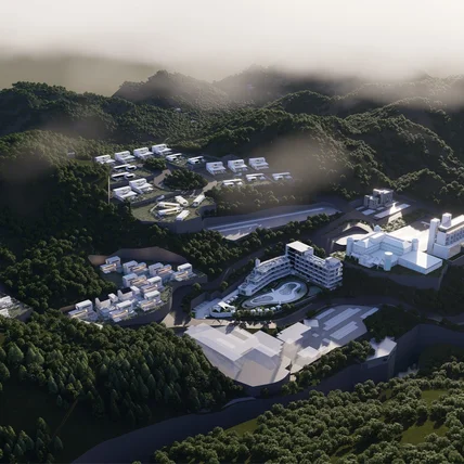 포트폴리오-온천&리조트 3D모델링 및 렌더링