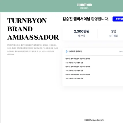 포트폴리오-턴바이온 어드민 사이트 제작