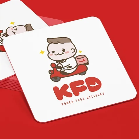 포트폴리오-'KFD' 배달서비스 캐릭터 로고 제작