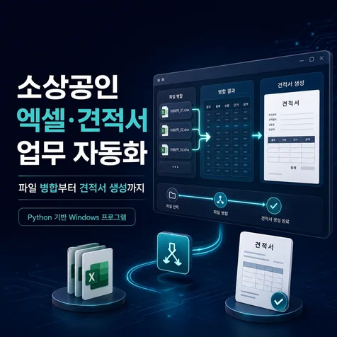 포트폴리오-소상공인 엑셀 견적서 업무 자동화 프로그램