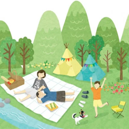 포트폴리오-가족사진 일러스트작업