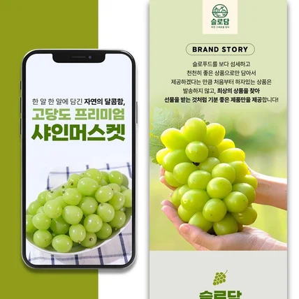 포트폴리오-식품상세페이지(샤인머스켓)