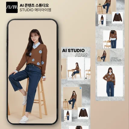 포트폴리오-여성용 맨투맨 모델 제작