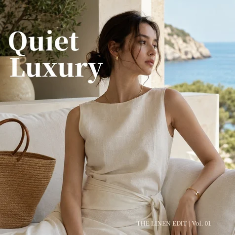 포트폴리오-Quiet Luxury (리넨 패션 AI 화보)