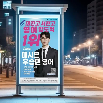 포트폴리오-매시브 영어 학원광고