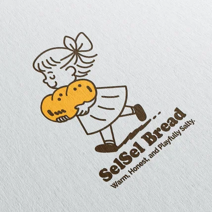 포트폴리오-SelSel Bread 로고 디자인