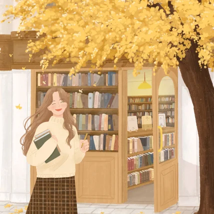 포트폴리오-한글날 기념 이벤트 가을풍경 일러스트 삽화 작업