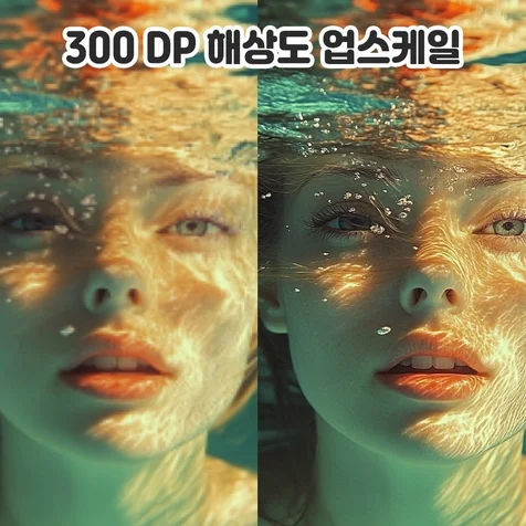 포트폴리오-고화질 사진으로 업스케일링 300DPI 대형 인쇄물 변환