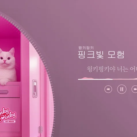포트폴리오-[편집] 윙키핑키-핑크빛 모험_리릭비디오
