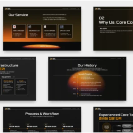 포트폴리오-회사소개서 PPT / IR 자료 피치덱 디자인 프로젝트