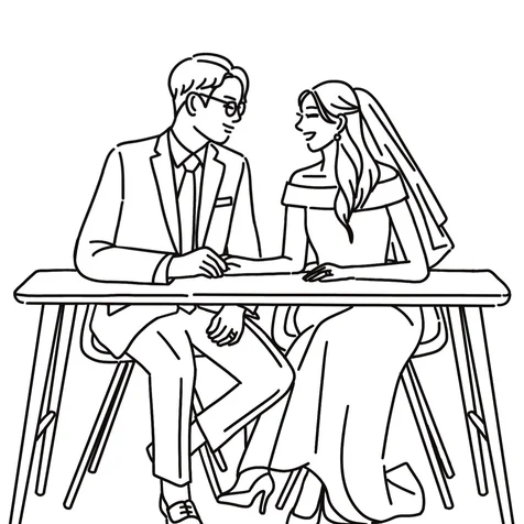 포트폴리오-웨딩사진 라인드로잉66