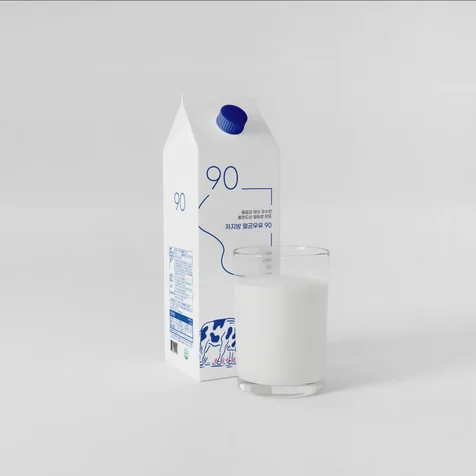 포트폴리오-90 저지방 우유 패키지