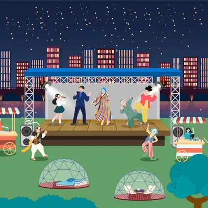 포트폴리오-[관악별빛산책] 축제 공연 영상을 위한 일러스트레이션