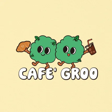 포트폴리오-CAFE' GROO 캐릭터 로고