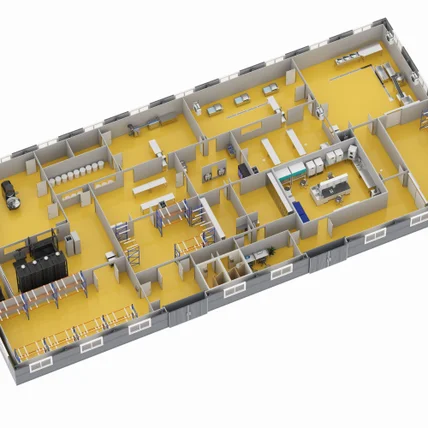 포트폴리오-공장아이소메트릭 조감도