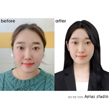 포트폴리오-일반 셀카사진 취업용 사진으로 합성작업