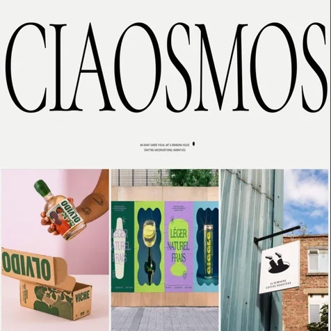 포트폴리오-CIAOSMOS: 아방가르드 비주얼 아트 & 브랜딩 하우스 웹사이트
