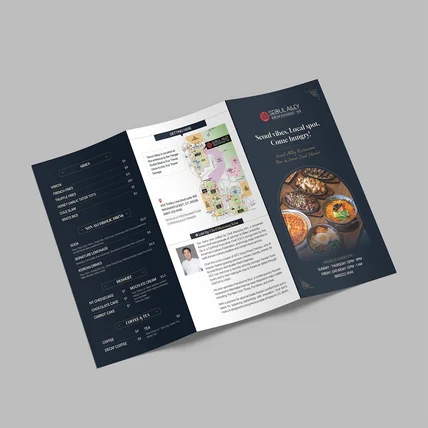 포트폴리오-해외 한식 레스토랑 리플렛