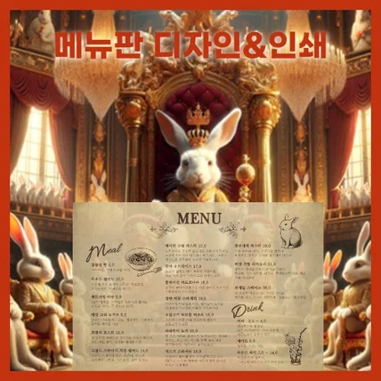 포트폴리오-고급 일러스트 메뉴판 (실제 사진 첨부 jpg)