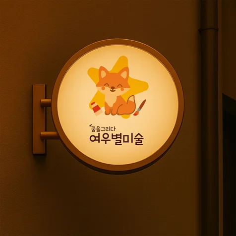 포트폴리오-미술학원 로고|여우별미술학원