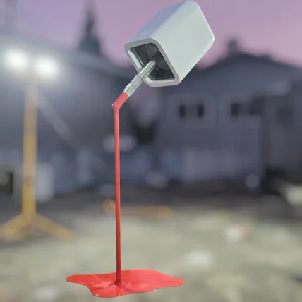 포트폴리오-흘러내리는 립스틱 화장품 조형물 FRP조형물 팝업스토어조형물