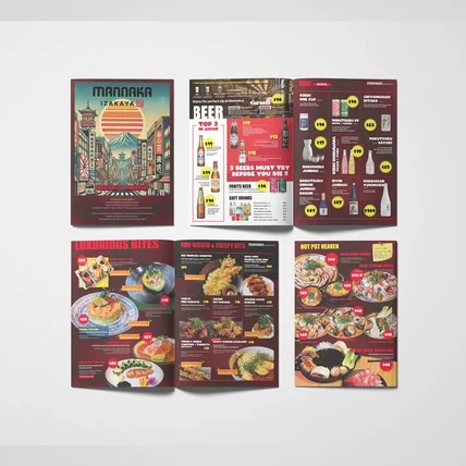 포트폴리오-[메뉴/가격표] 이자까야 주점 술집 주류 안주 메뉴판디자인