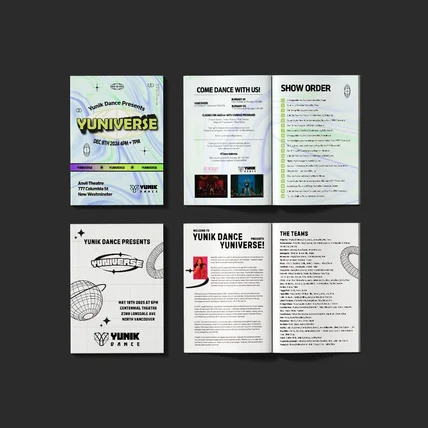 포트폴리오-Yunik Dance - 카탈로그 디자인