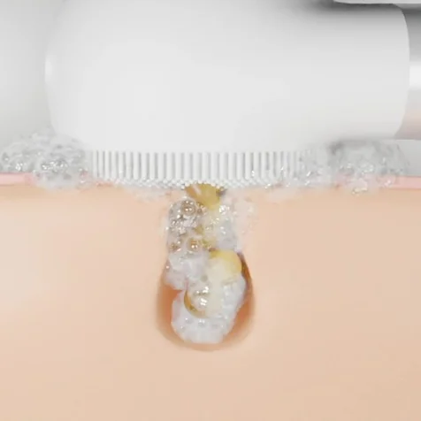 포트폴리오-[3D 영상] '올데이스킨' 진동클렌저 소구포인트 3D GIF 영상
