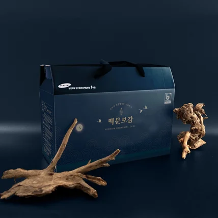 포트폴리오-흑색건강 맥문보감 디자인