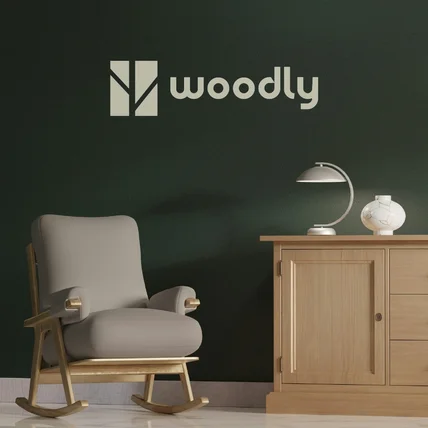 포트폴리오-[woodly] 자연주의 라이프스타일 가구 브랜드 로고 디자인